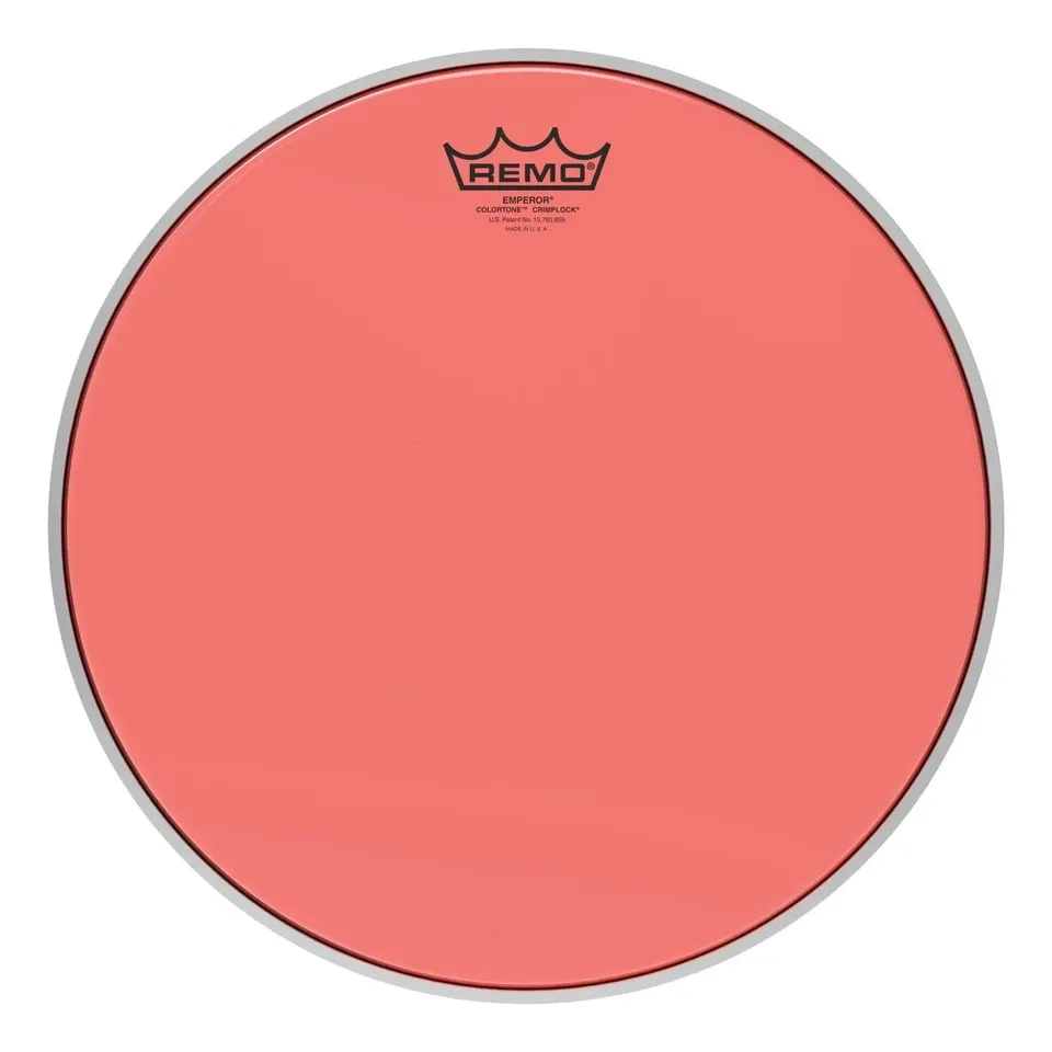 Parche Remo 14" Emperor Colortone Crimplock BE-0314-CT-RDMP rojo - BE-0314-CT-RDMP PARCHE EMPEROR COLORTONE CRIMPLOCK RED 14'' REMO